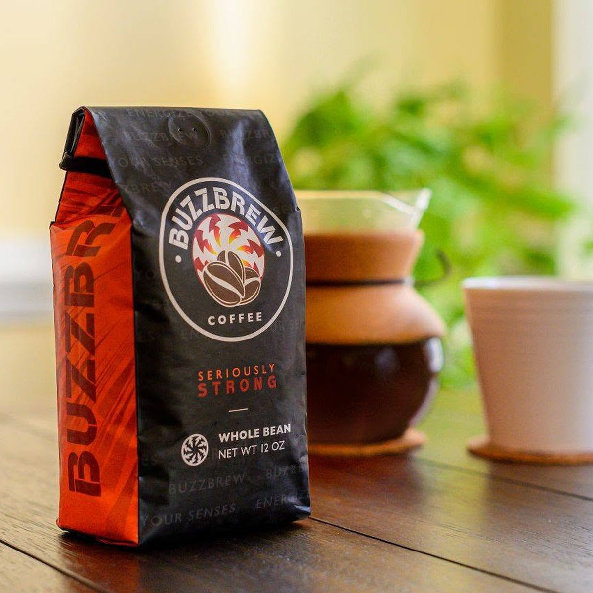 BuzzBrew Seriously Strong Coffee – Whole Bean, 12oz